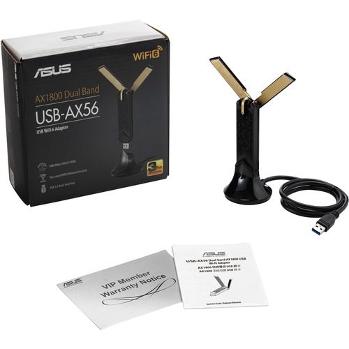 Asus USB-AX56 IEEE 802.11ax Dual Band Wi-Fi Adapter for Computer 